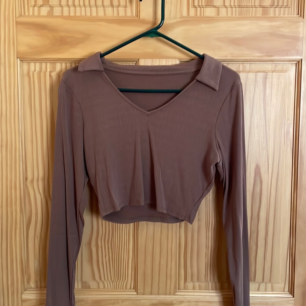 Cropped brown top